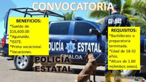 Convocatoria Policía Estatal de Sinaloa
