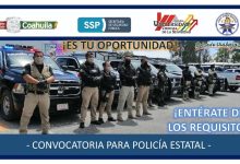 Convocatoria Policía Estatal en Coahuila de Zaragoza
