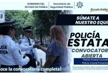 Convocatoria Policía Estatal en Puebla
