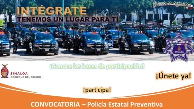 Convocatoria Policía Estatal Preventiva Sinaloa