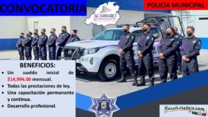 Convocatoria Policía Municipal Acámbaro, Guanajuato