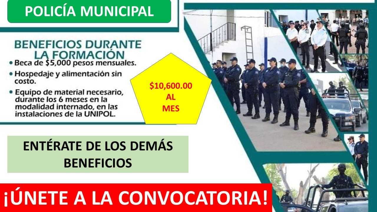 Convocatoria Policía Municipal Angostura, Sinaloa
