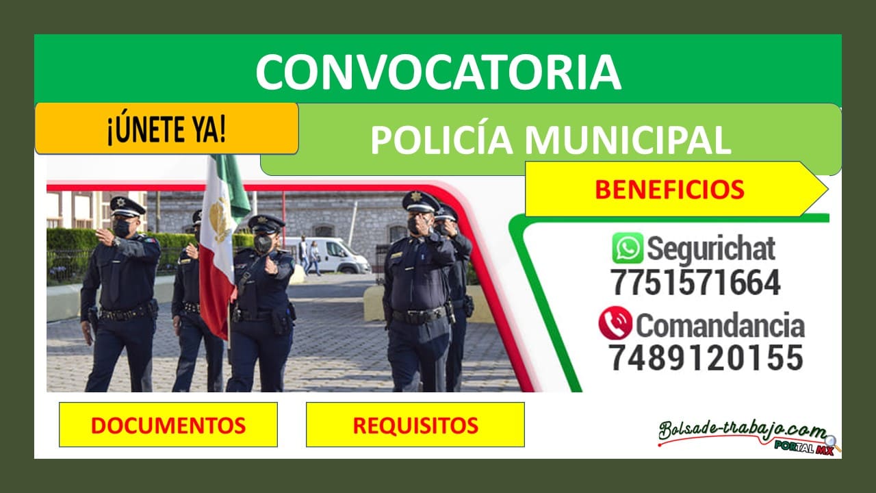Convocatoria Policía Municipal Apan, Hidalgo