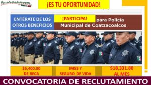 Convocatoria Policía Municipal de Coatzacoalcos, Veracruz