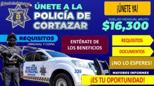Convocatoria Policía Municipal Cortázar, Guanajuato