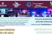 Convocatoria Policía Municipal de Ajacuba, Hidalgo