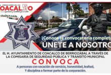 Convocatoria PolicÃ­a Municipal de Coacalco de BerriozÃ¡bal, Estado de MÃ©xico