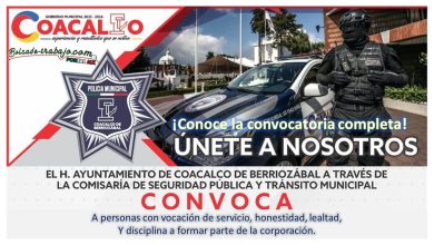 Convocatoria PolicÃ­a Municipal de Coacalco de BerriozÃ¡bal, Estado de MÃ©xico