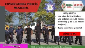 Convocatoria Policía Municipal de Jacala, Hidalgo