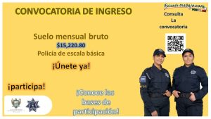 Convocatoria Policía Municipal de La Paz, Baja California Sur