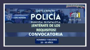 Convocatoria Policía Municipal de Papalotla de Xicohtencatl, Tlaxcala