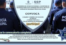 Convocatoria Policía Municipal de Proximidad en Todos los Municipios de Durango