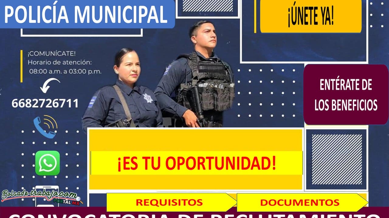 Convocatoria Policía Municipal El Fuerte, Sinaloa