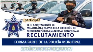 Convocatoria Policía Municipal en Minatitlán, Veracruz