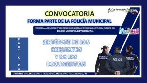 Convocatoria Policía Municipal en Temamatla, Estado de México