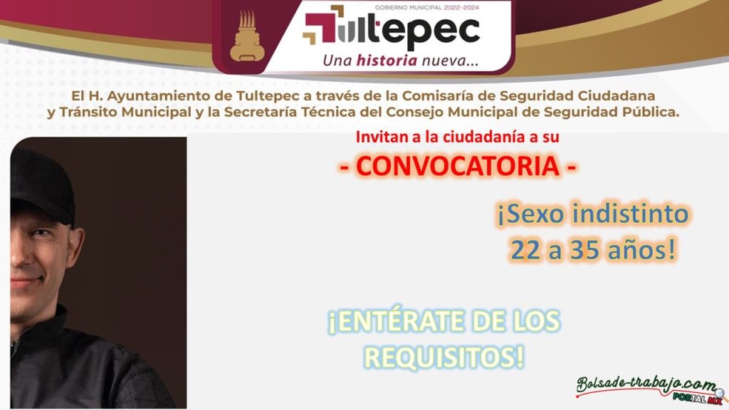 Convocatoria Policía Municipal en Tultepec. Estado de México