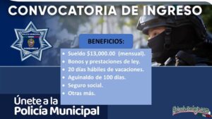Convocatoria Policía Municipal de Manzanillo, Colima