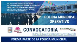 Convocatoria Policía Municipal Operativo de Comondú, Baja California Sur