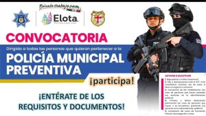 Convocatoria Policía Municipal Preventiva de Elota, Sinaloa
