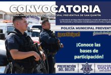 Convocatoria Policía Municipal Preventiva de San Quintín, Baja California