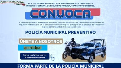 Convocatoria Policía Municipal Preventivo de Felipe Carrillo Puerto, Veracruz