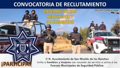 Convocatoria Policía Municipal de San Nicolás de los Ranchos, Puebla