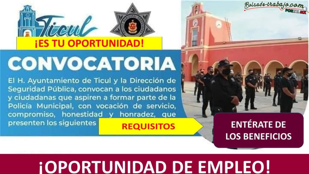 Convocatoria Policía Municipal de Ticul, Yucatán