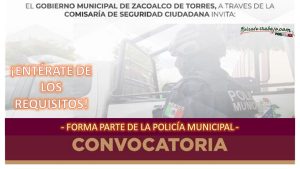 Convocatoria Policía Operativo de Zacoalco de Torres, Jalisco