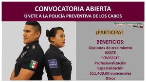 Convocatoria Policía Preventiva de Los Cabos, Baja California Sur