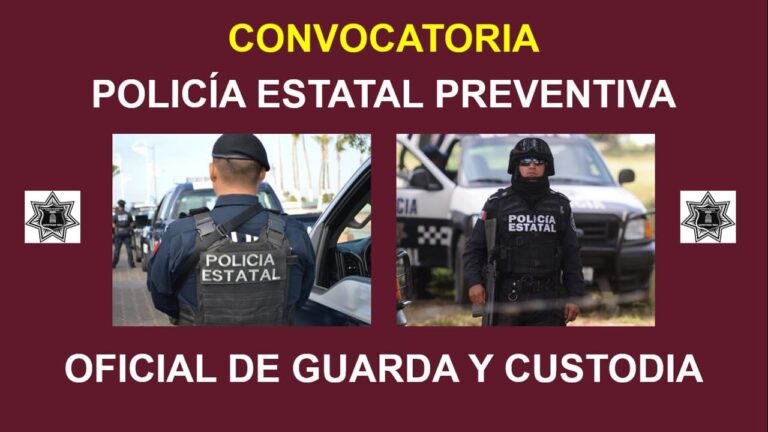 Convocatoria policia preventivo y oficial guarda y custodio