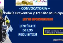 Convocatoria Policía Preventiva y Tránsito Municipal en Tlayacapan, Morelos