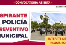 Convocatoria Policía Preventivo Municipal de Pabellón de Arteaga, Aguascalientes