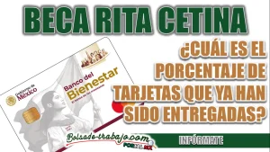 BECA RITA CETINA| ¿CUÁL ES EL PORCENTAJE DE TARJETAS QUE YA HAN SIDO ENTREGADAS?