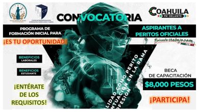 Convocatoria Programa de Formación Inicial para Peritos Oficiales de Coahuila
