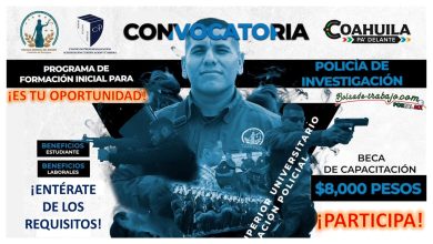 Convocatoria Programa de Formación Inicial para Policía de Investigación de Coahuila