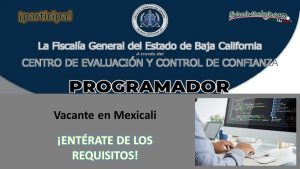 Convocatoria Programador en Mexicali de la FGE de Baja California