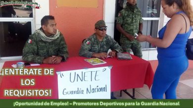 Convocatoria Promotores Deportivos para la Guardia Nacional