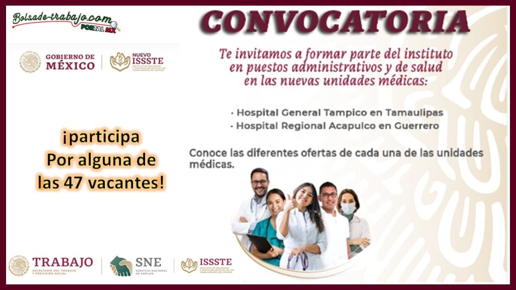 Convocatoria Puestos Administrativos y de Salud en Nuevas Unidades Médicas