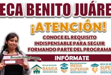 BECA BENITO JUÁREZ| ¡QUE NO TE FALTE ESTE REQUISITO O PERDERÁS TU BECA!