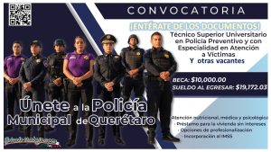 Convocatoria Secretaría de Seguridad Pública Municipal de Querétaro