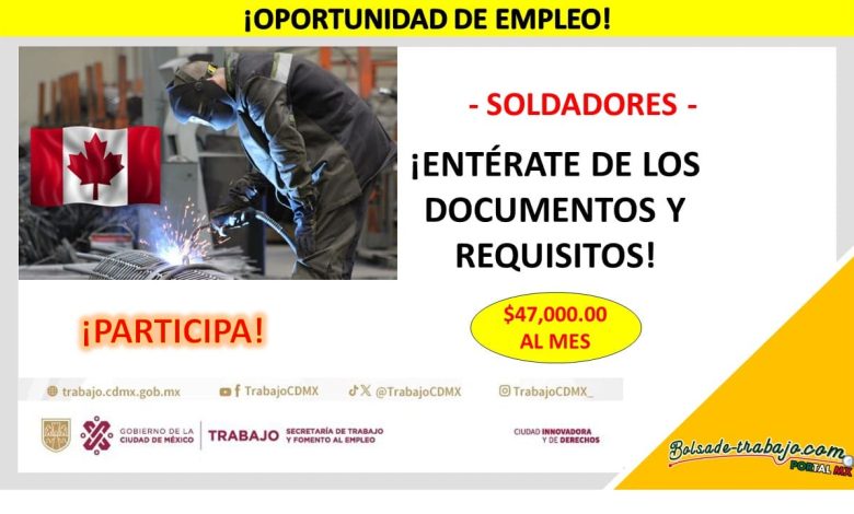 Empleo de Soldador en Canadá