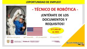 Convocatoria Técnico de Robótica, Estados Unidos