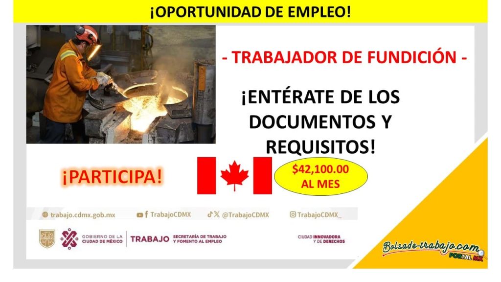 Empleo como Trabajador de Fundición, Canadá