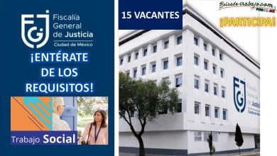 Convocatoria Trabajador Social de Servicios Legales en la Fiscalía General de Justicia, CDMX