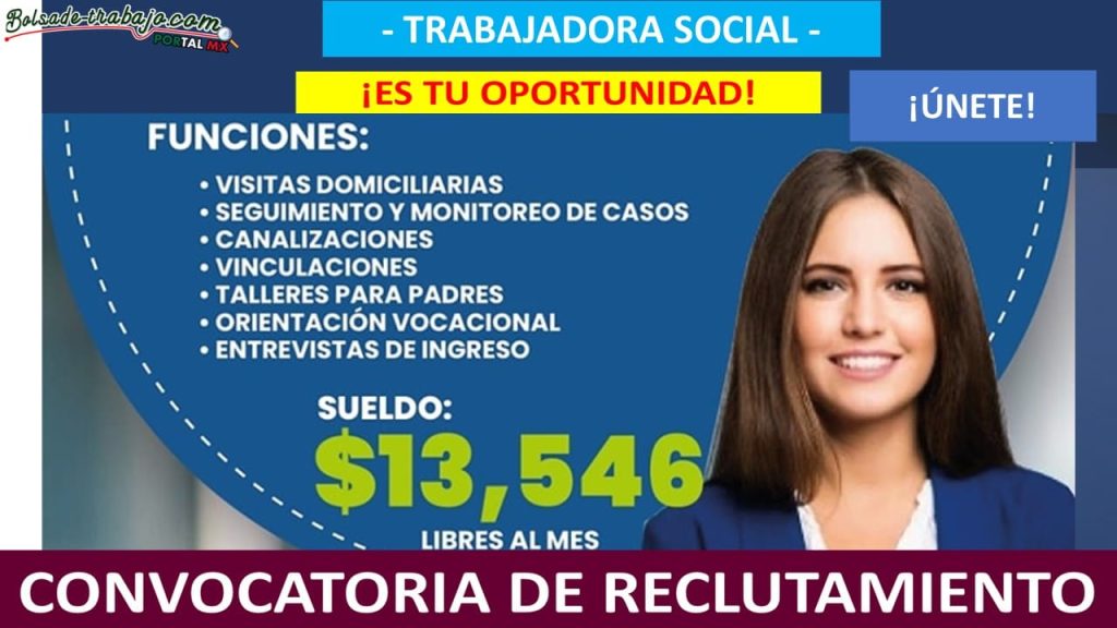 Convocatoria Trabajadora Social en Pesquería, Nuevo León