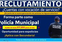 ¡Aplica con Secundaria! Gana hasta $17,850.00 pesos al unirte a la Dirección de Seguridad Pública Municipal de San José de Gracia, Aguascalientes, conoce la convocatoria completa 