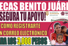 ¡Asegura tu apoyo! Registro de correo electrónico para los 3,000 pesos de la Beca Benito Juárez