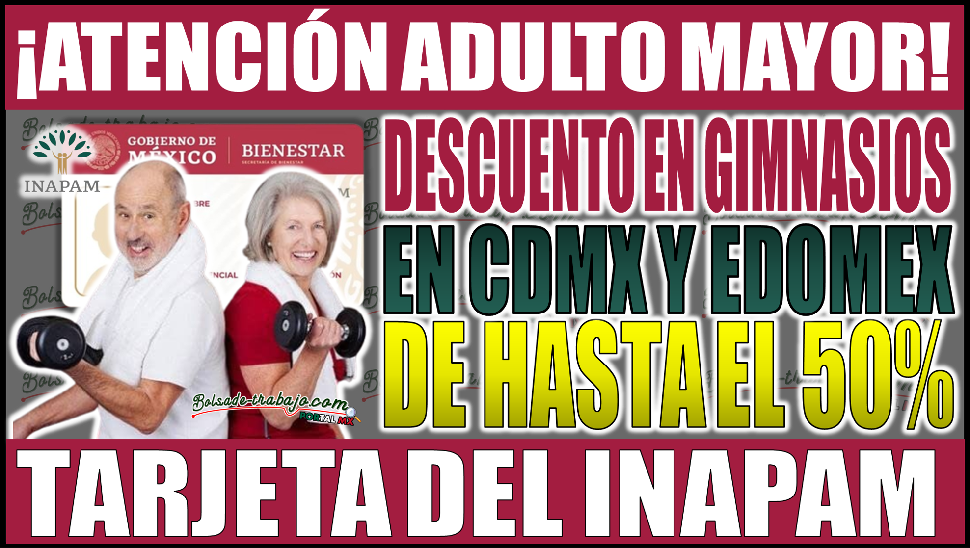 ¡Atención Adultos Mayores! Descubre los gimnasios en CDMX y Edomex con descuentos de hasta el 50% usando tu tarjeta del INAPAM