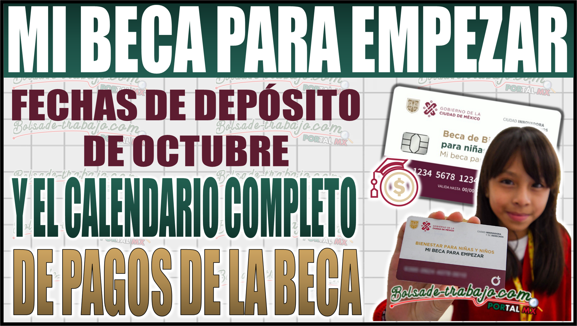 ¡Atención estudiantes! Fechas de depósito de octubre y el calendario completo de pagos de Mi Beca para Empezar 2024 que no te puedes perder.