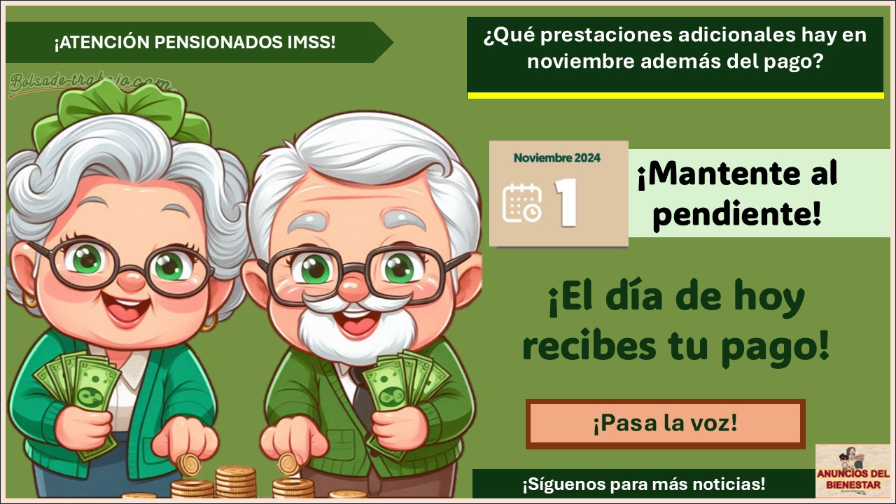 ¡Atención pensionados! - ¿Qué prestaciones adicionales hay en noviembre además del pago? Aquí toda la información